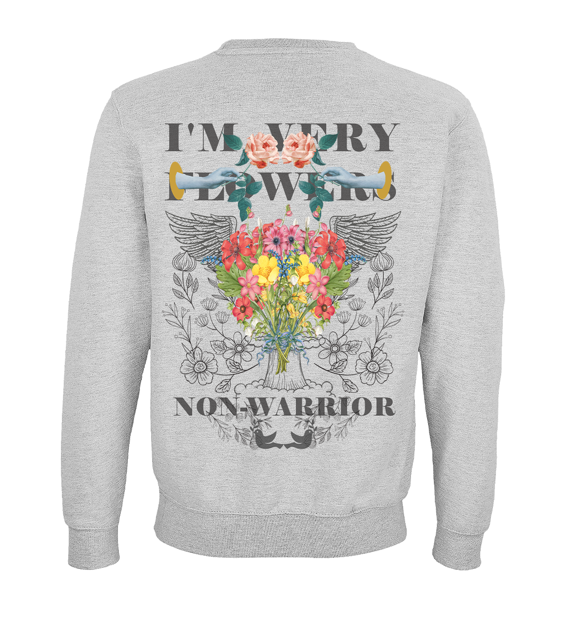 SUDADERA I'M VERY FLOWERS MUJER