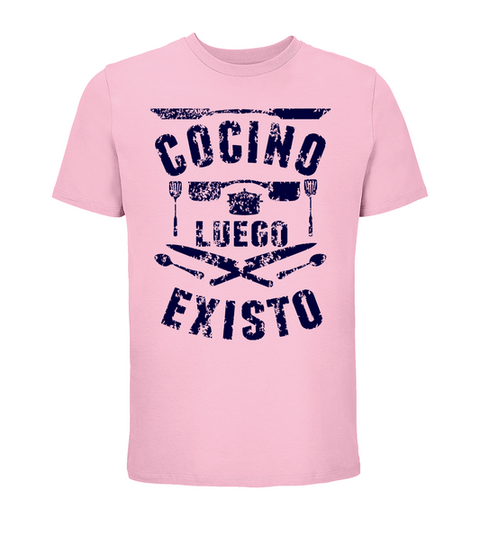 CAMISETA COCINO LUEGO EXISTO