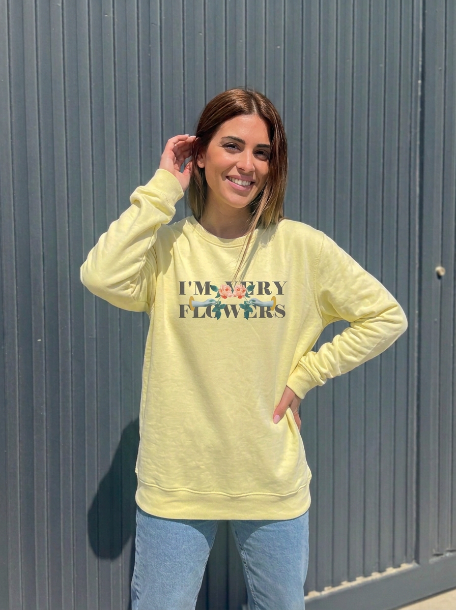 SUDADERA I'M VERY FLOWERS